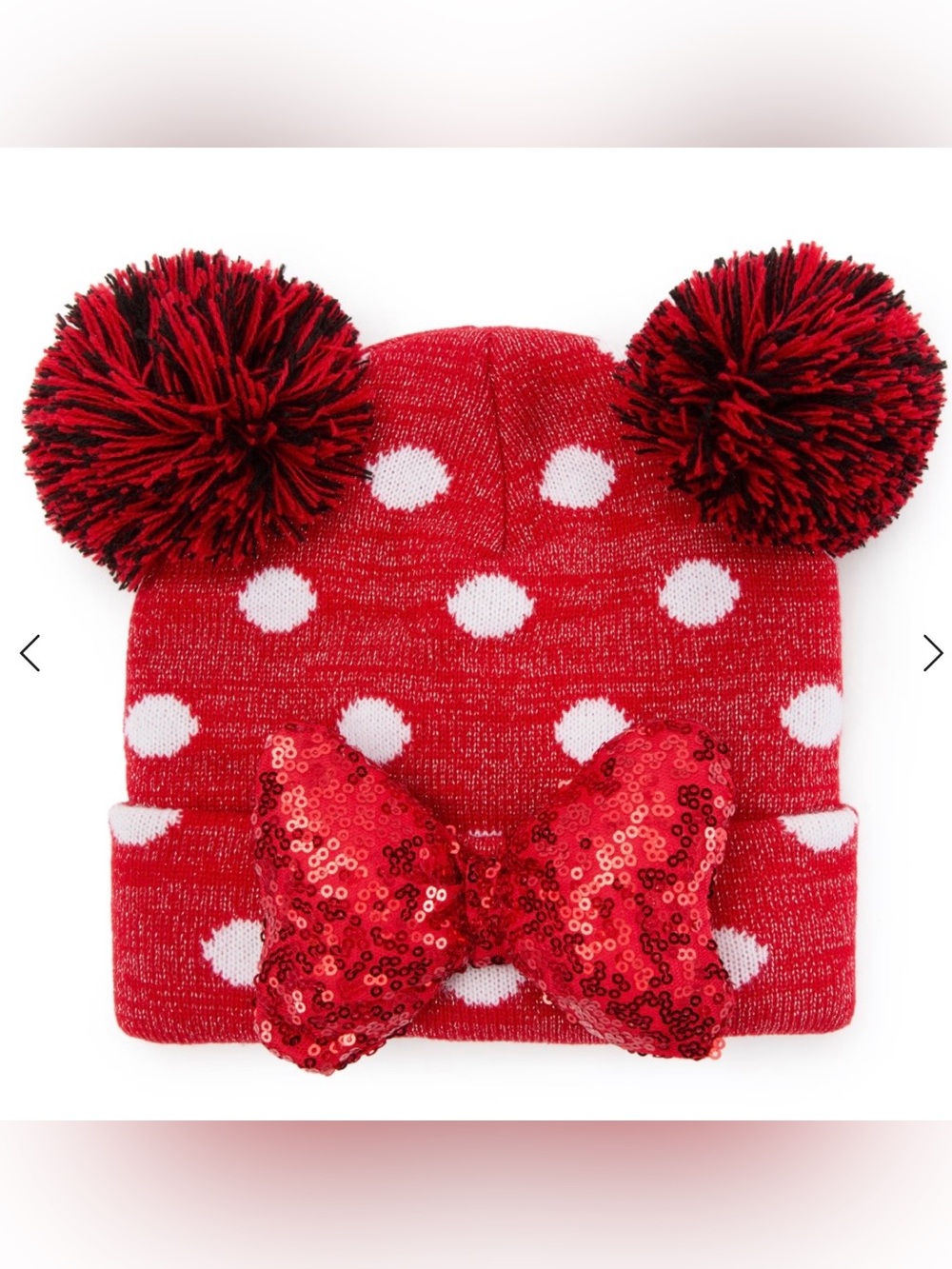 Disney Minnie Mouse Red Beanie For Kids